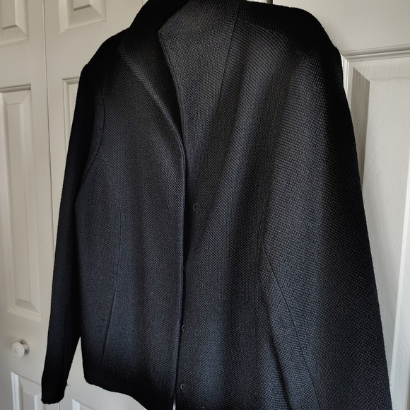 Eileen Fisher Black Honeycomb Textured Jacket 1X - Picture 5 of 15